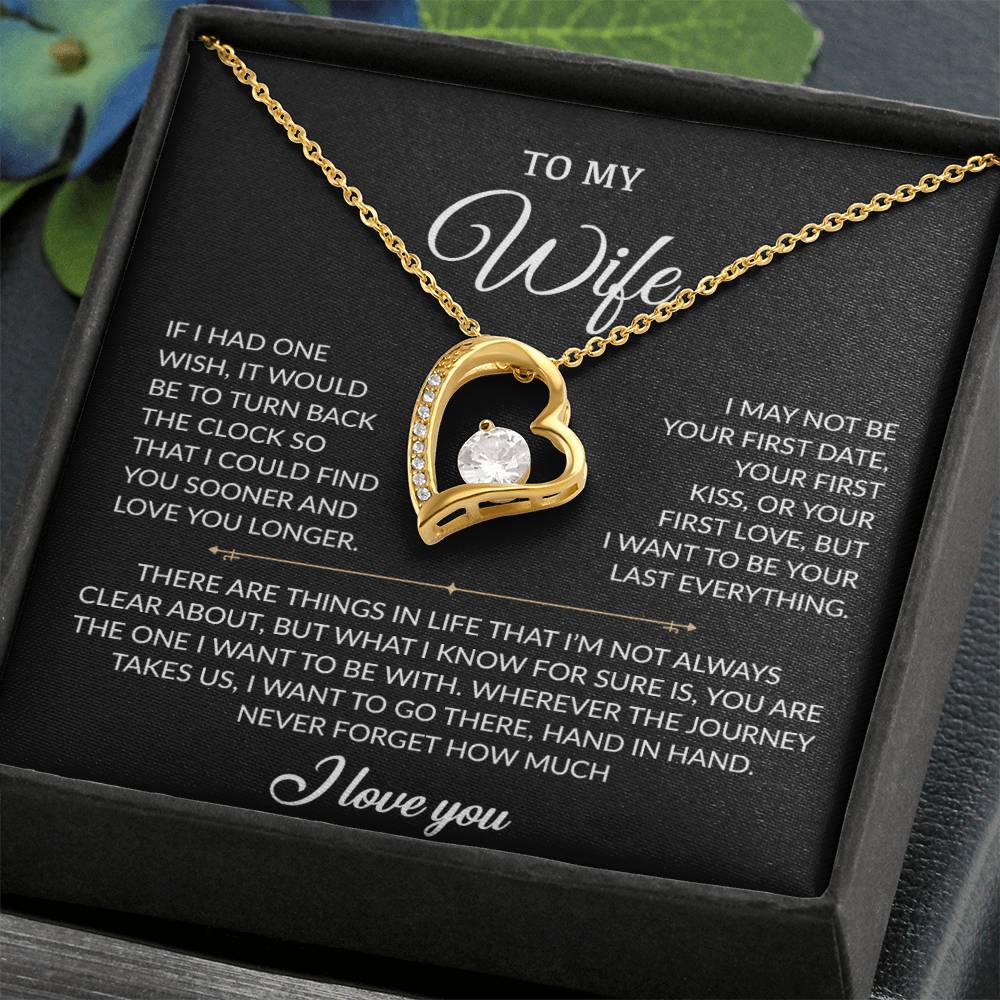 To My Wife Necklace, Gift For Wife, Anniversary Gift For Wife, Necklace For Wife 28_7_Black