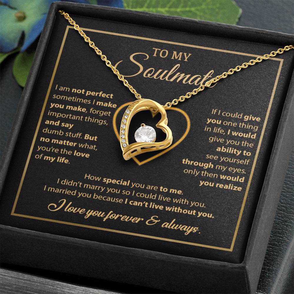 To My Soulmate Necklace, Gift For Wife From Husband, Valentines Gift For Wife 11_2_Gold