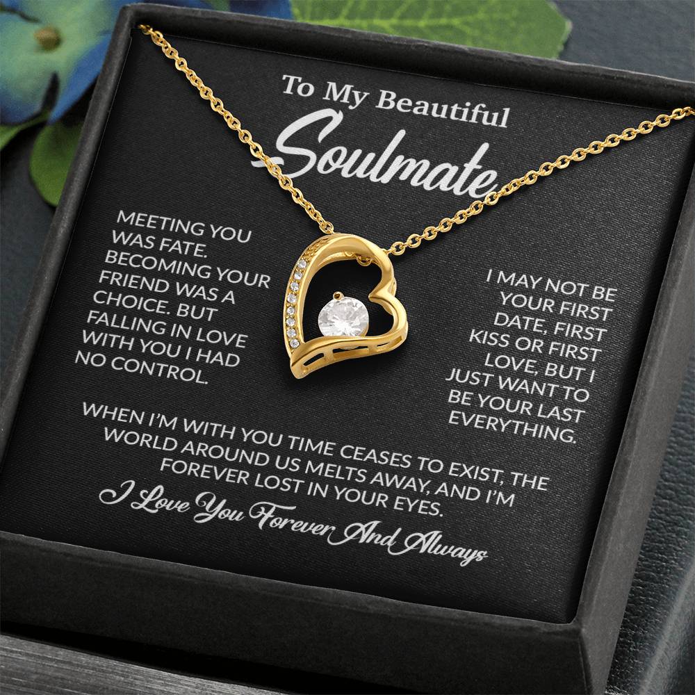 To My Soulmate Necklace, Soulmate Gift, Gift For Girlfriend, Christmas Gift 16_10_Black