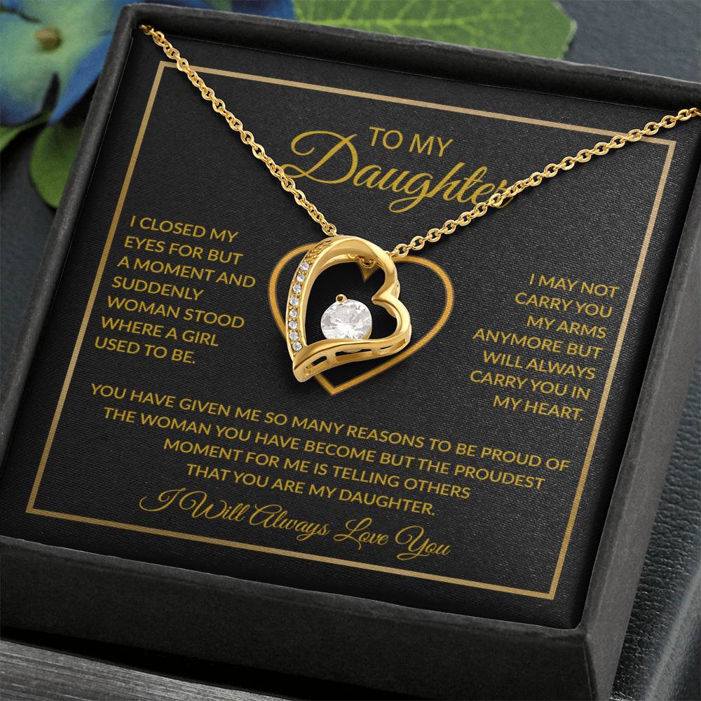 To My Daughter Necklace, Gift for Daughter from Dad, Daughter Father Necklace 27_11_Gold