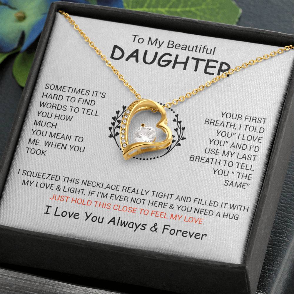 To My Daughter Necklace, Daughter Father Necklace, Daughter Gift From Dad, Mom 5_12
