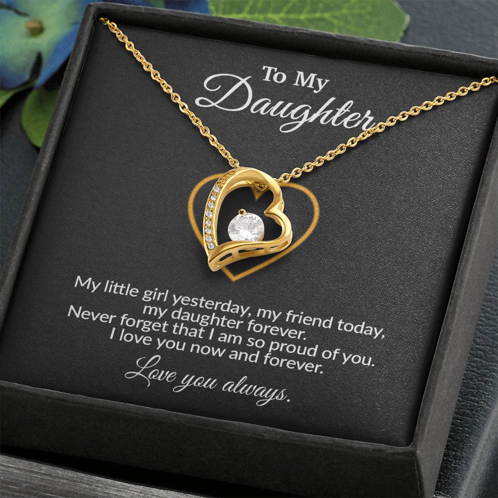 To My Daughter Necklace, Gift for Daughter from Mom, Mother Daughter Necklace