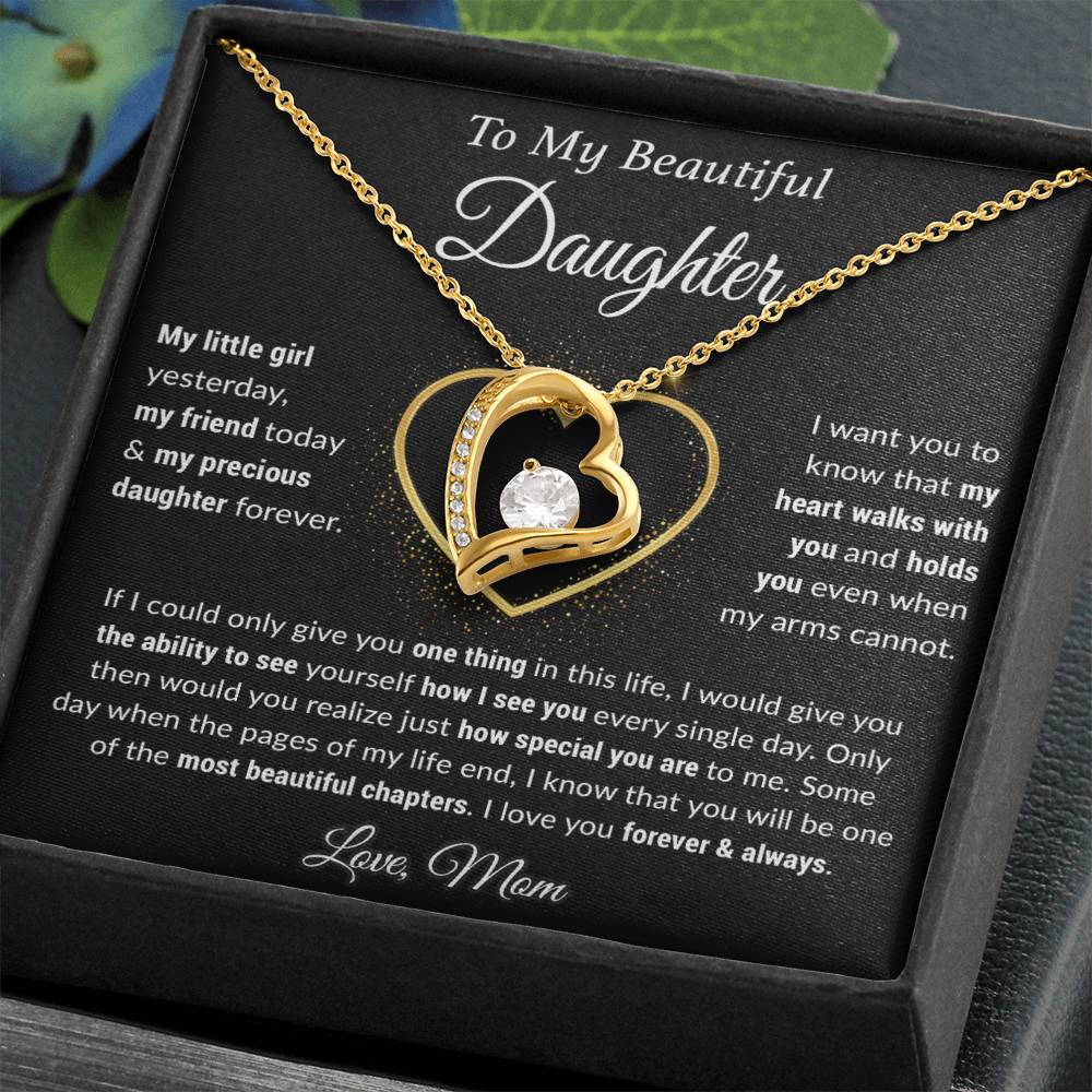 To My Daughter Necklace, Gift For Daughter From Mom, Daughter Birthday Gift