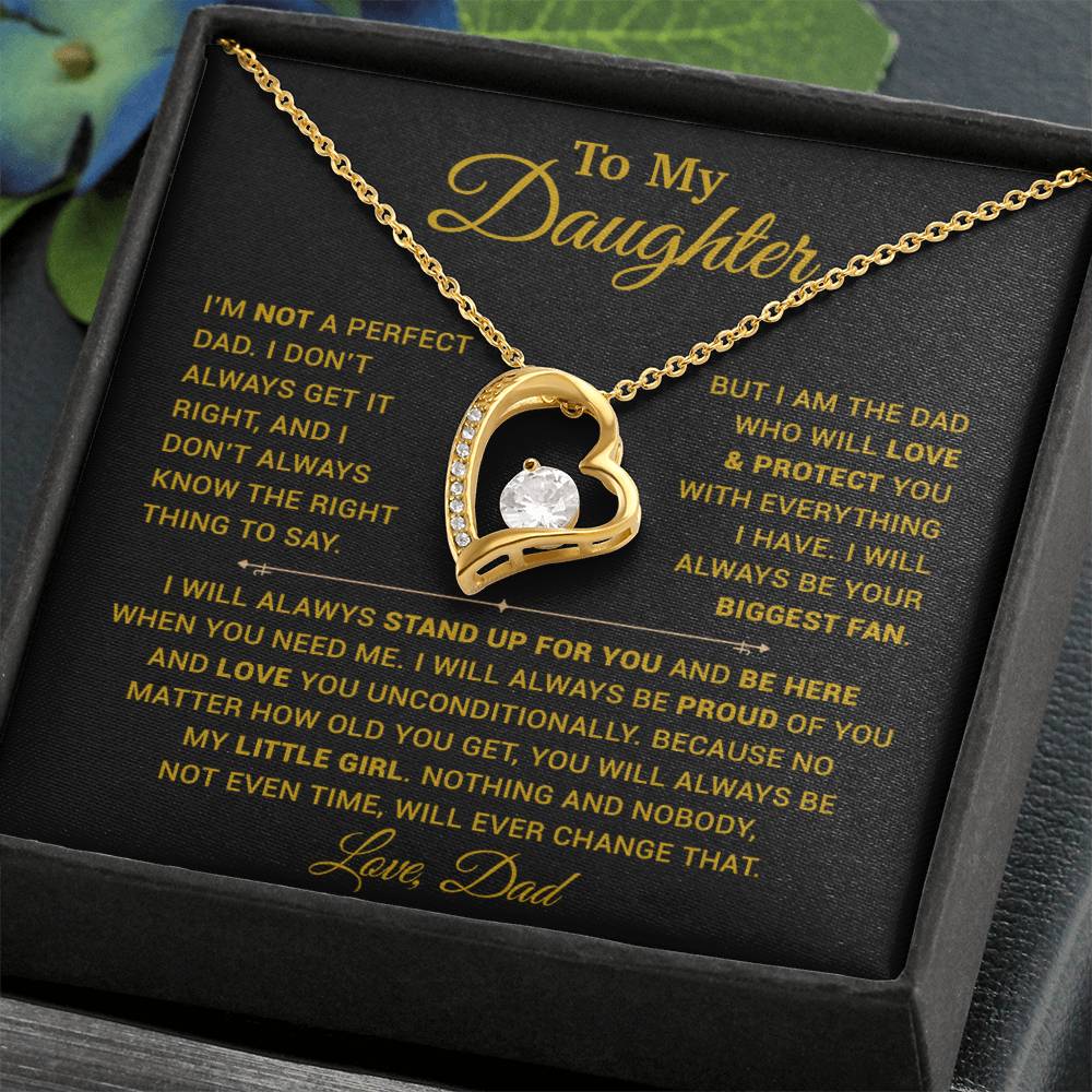 To My Daughter Necklace, Gift for Daughter from Dad, Father Daughter Necklace 28_11_Gold