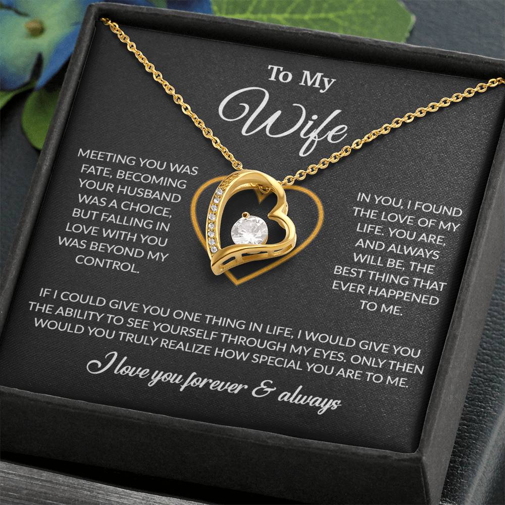 To My Wife Necklace, Gift For Wife, Anniversary Gift For Wife, Necklace For Wife 25_2_Black