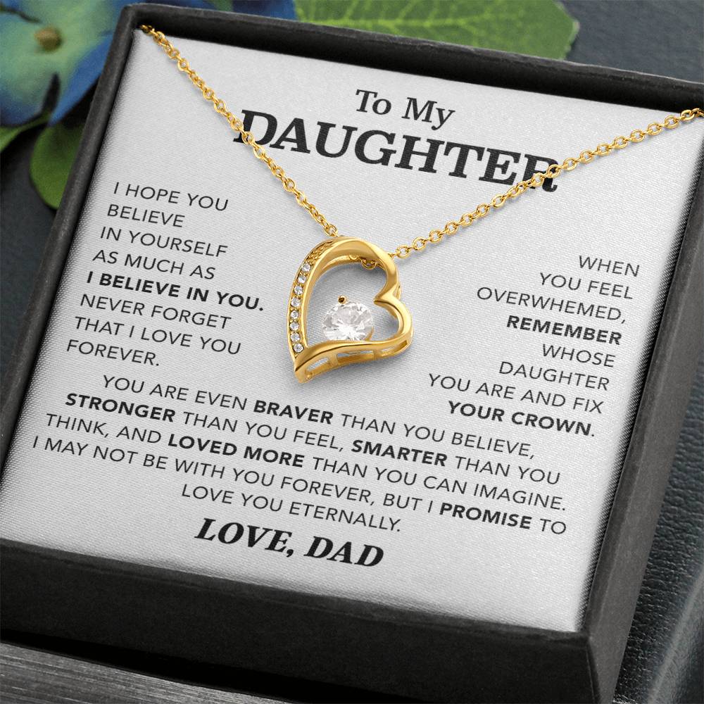 To My Daughter Necklace, Gift for Daughter from Dad, Father Daughter Necklace 4_12