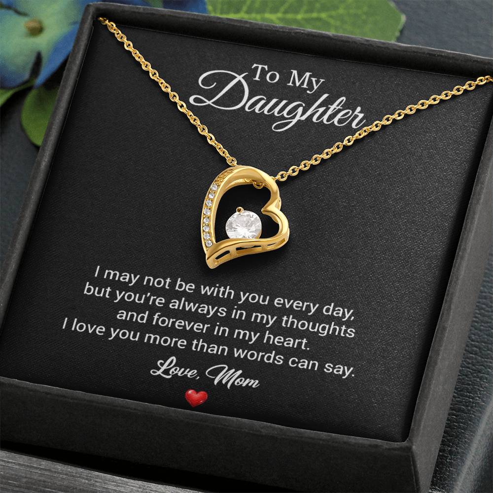 To My Daughter Necklace, Gift For Daughter From Mom, Daughter Mother Necklace