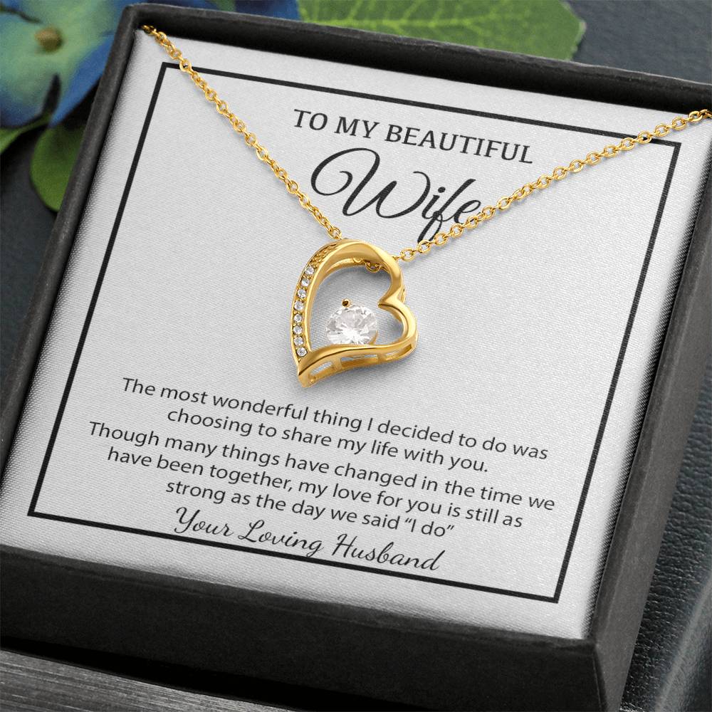 To My Wife Necklace, Christmas Gifts For Women, Anniversary Gift For Wife 4_12_White