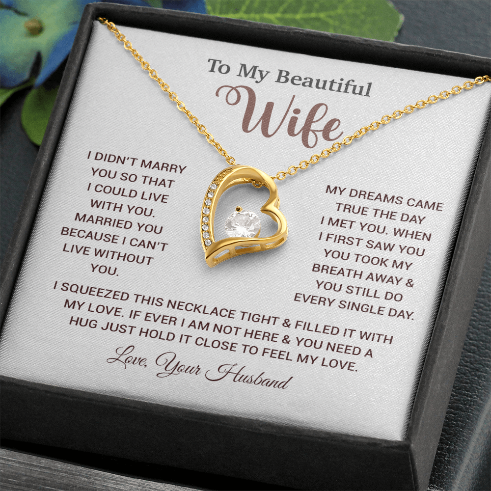 To My Wife Necklace, Wife Gift From Husband, Wife Husband Necklace, Christmas Gift 26_10