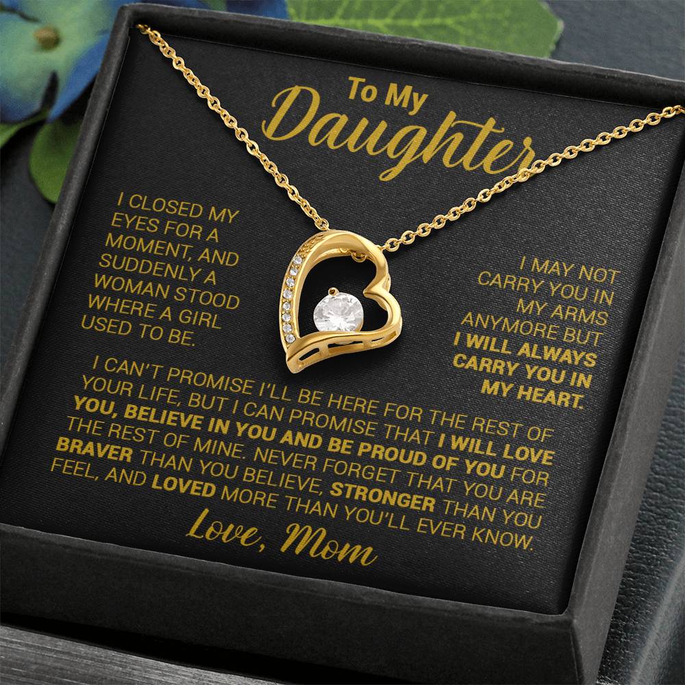 To My Daughter Necklace, Daughter Mother Necklace, Daughter Gift From Mom 22_8_Gold