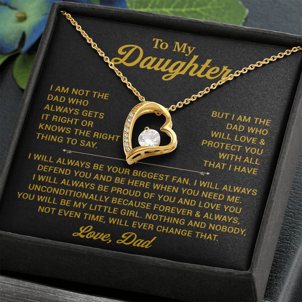 To My Daughter Necklace, Gift for Daughter from Dad, Father Daughter Necklace 1_11_Gold