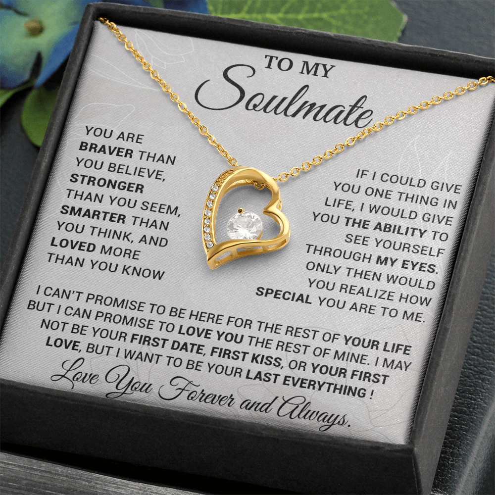 To My Soulmate Necklace, Necklace Gift, Soulmate Gift, Soulmate Jewelry