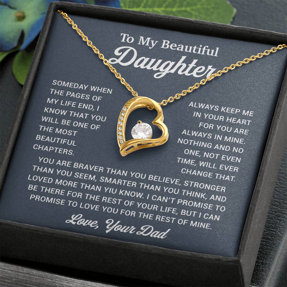 To My Daughter Necklace, Gift for Daughter from Dad, Father Daughter Necklace 9_12