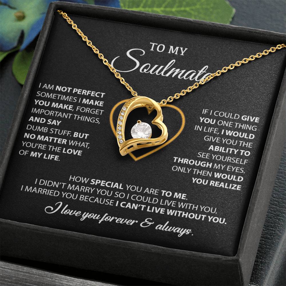 To My Soulmate Necklace, Gift For Wife From Husband, Valentines Gift For Wife 12_2_Black