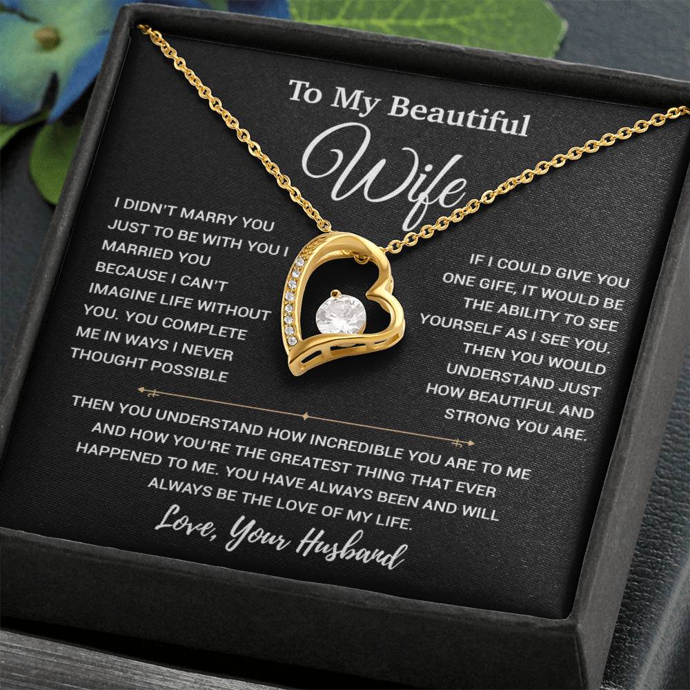 To My Wife Necklace, Christmas Gifts For Women, Anniversary Gift For Wife 11_9_Black