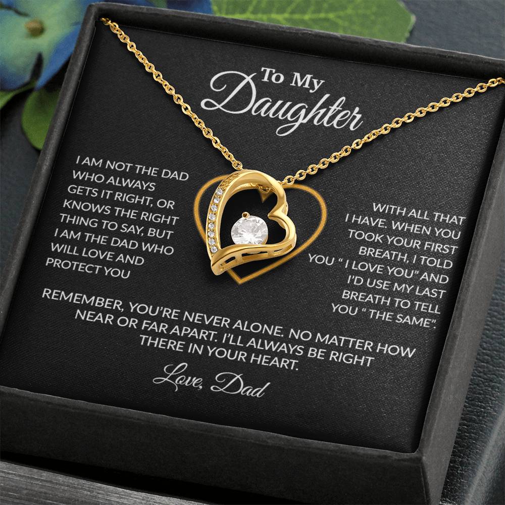 To My Daughter Necklace, Gift For Daughter From Dad, Daughter Father Necklace 14_1_Black