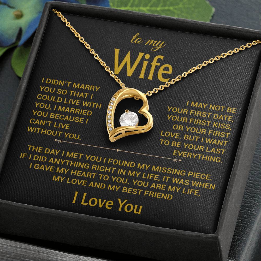 To My Wife Necklace, Christmas Gifts For Women, Anniversary Gift For Wife 16_12_Gold