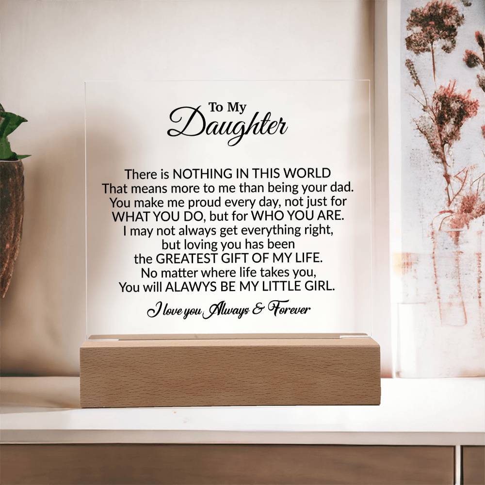 To My Daughter Acrylic Plaque, Gift from Mom,Birthday Gift for Daughter 6_8