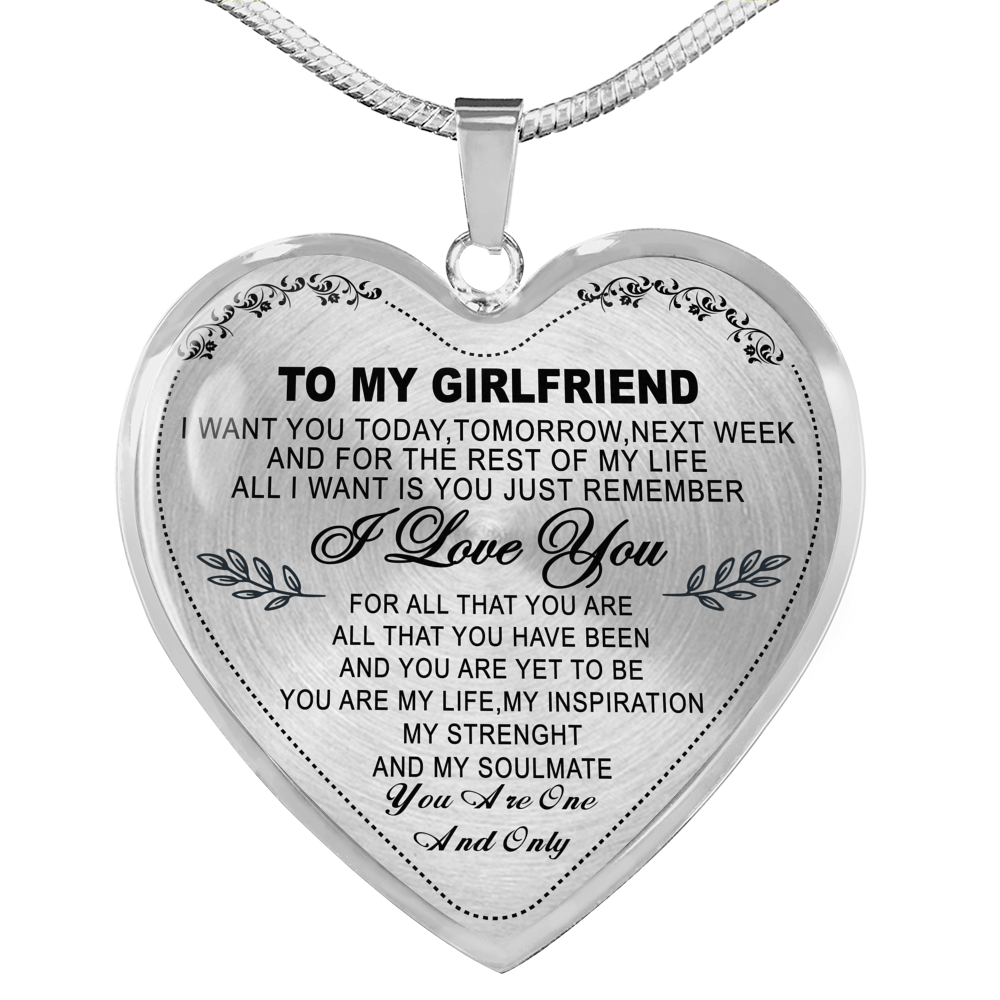 To My Girlfriend Luxury Necklace Best Gift for Girlfriend