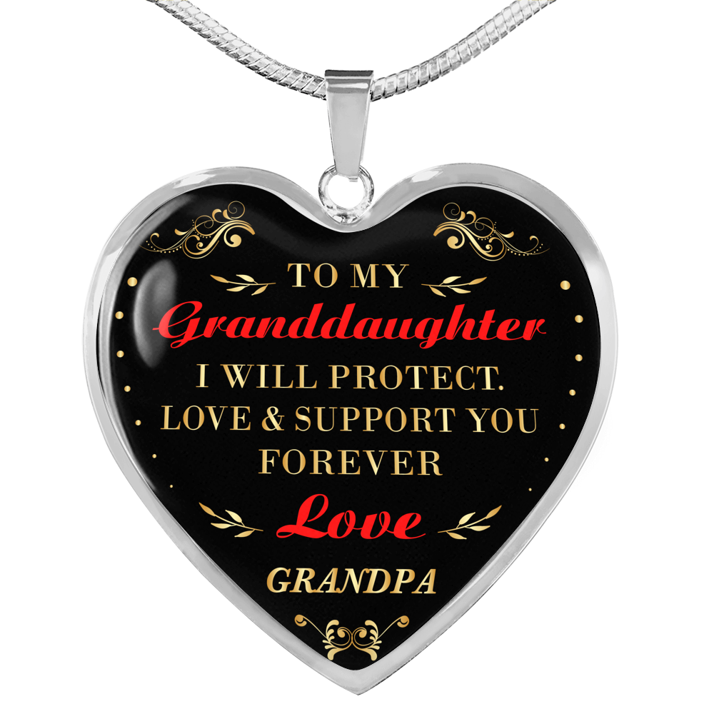 to My Granddaughter Gifts for Granddaughter - Luxury Novelty Necklace from Grandpa