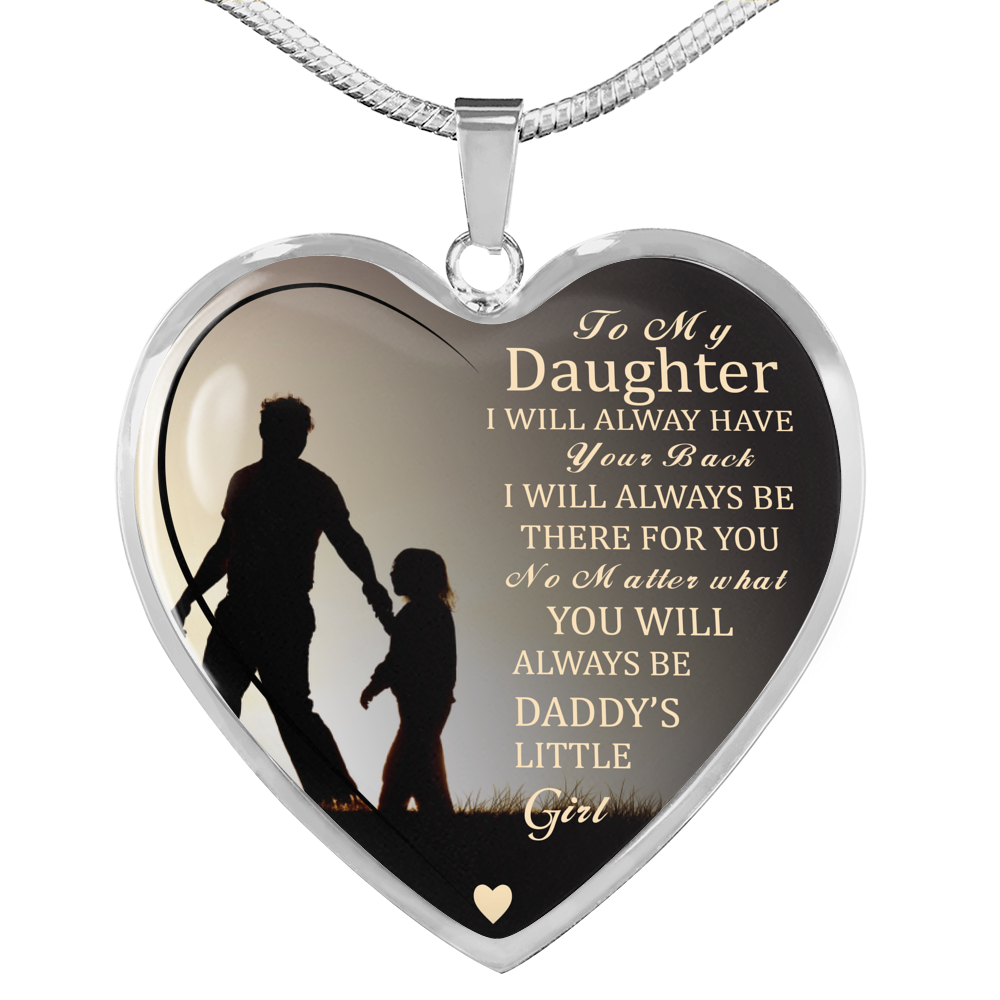 To My Daughter Pendants - Plater Heart Necklace - Birthday Gifts for Tween Girls