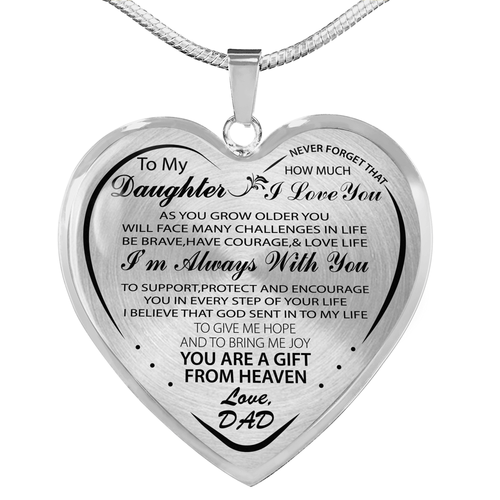 To My Daughter - Father And Daughter Necklace - Gift From Daddy