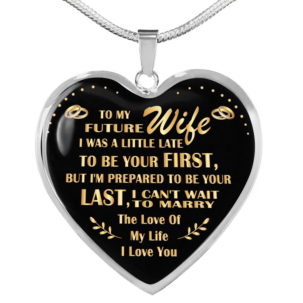 To My Future Wife Necklace Heart Pendant Luxury Jewelry Gift from Husband - Sliver Heart Pendant