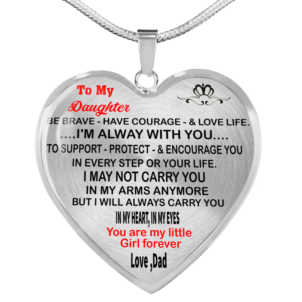 To My Daughter Necklace Best Gift For Daughter From Daddy