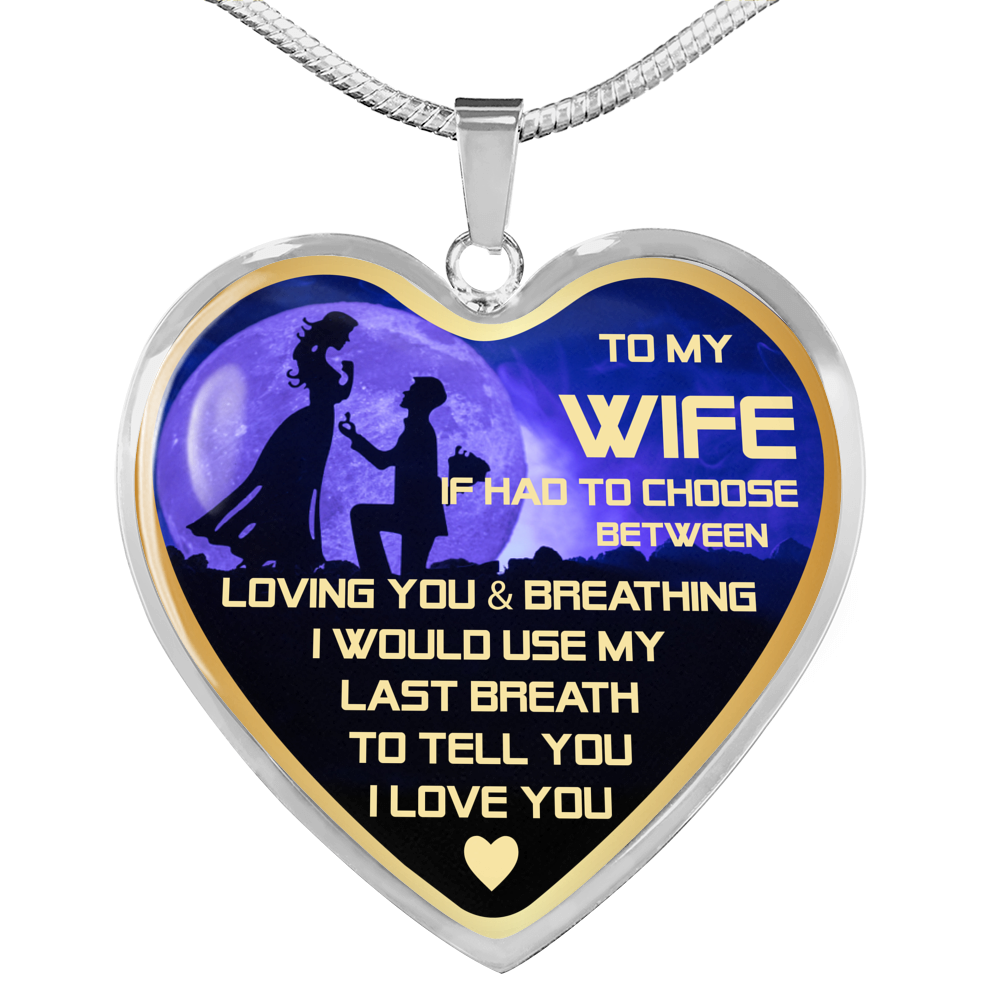 To My Wife, I Love You So Much, Anniversary Gift, Wife Gift, Wife Necklace
