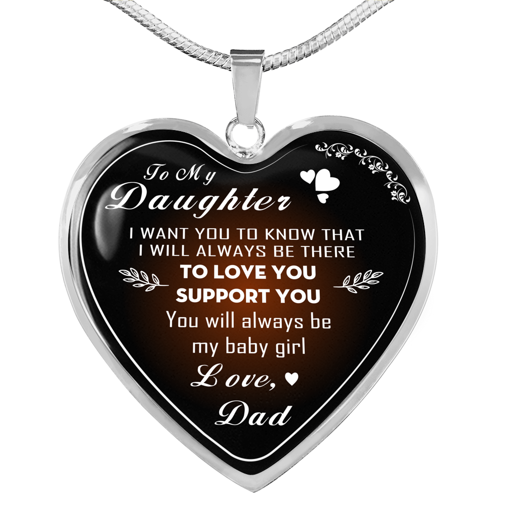 To My Daughter Luxury Necklace for Daughter,Birthday Gift For Daughter