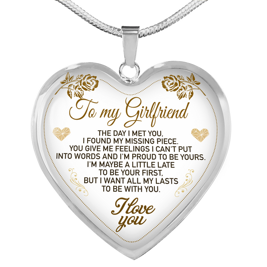 To My Girlfriend Necklace Best Gift For Girlfriend Birthday