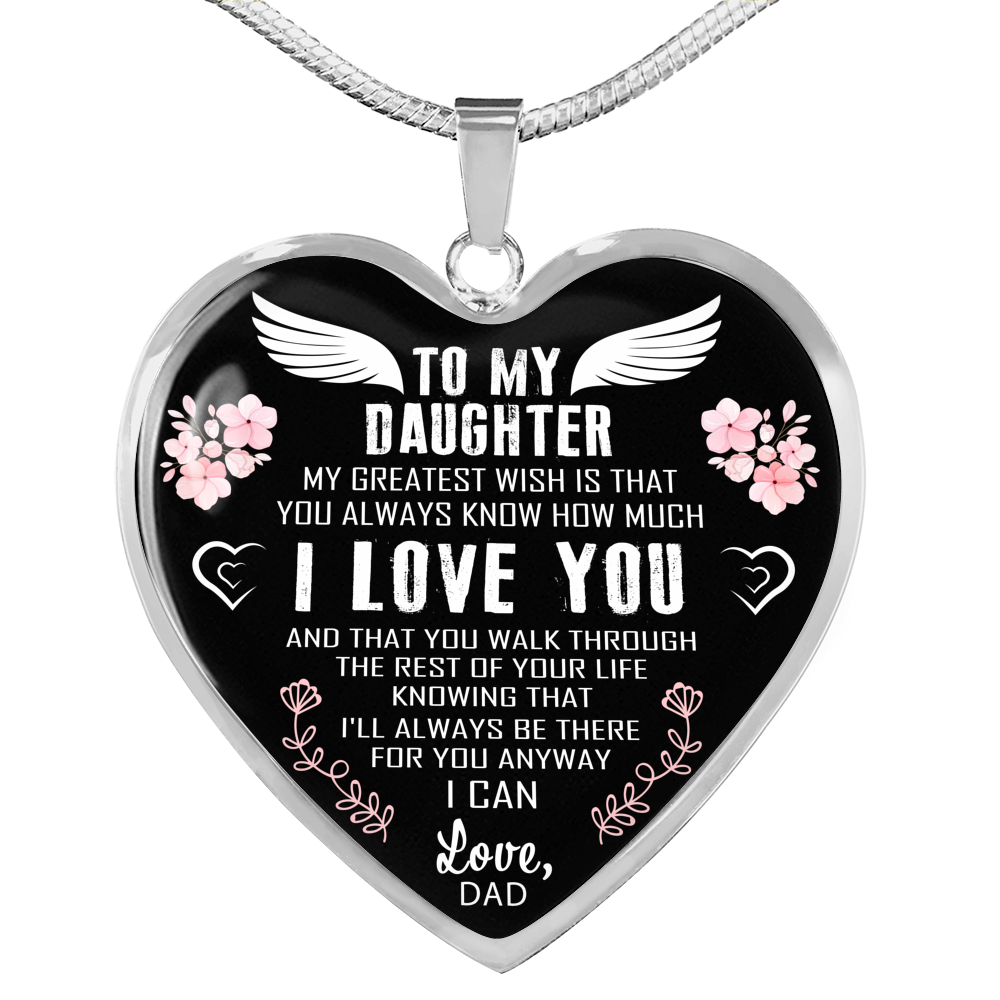 To My Daughter Necklace - How Much I Love You - Best Jewelry Gift from Dad