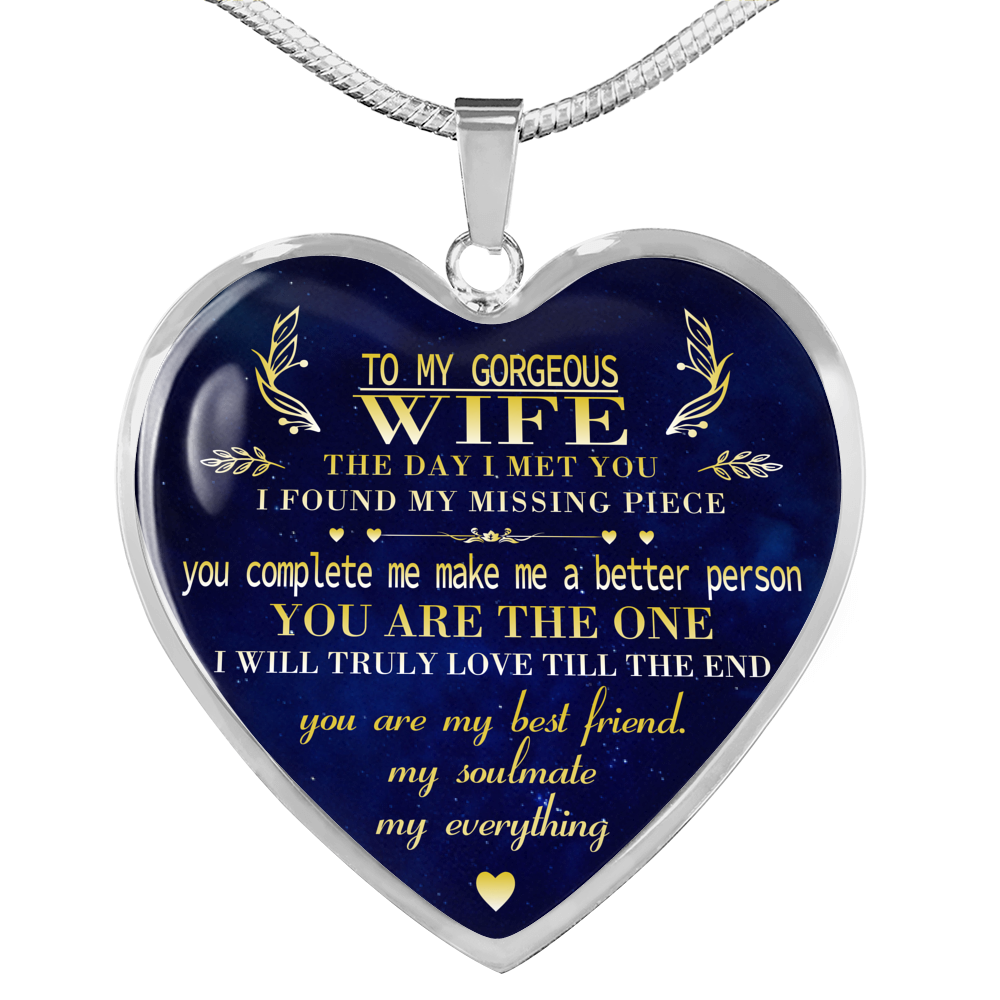 To My Gorgeous Wife Necklace For Wife From Husband Special Necklace For Wife