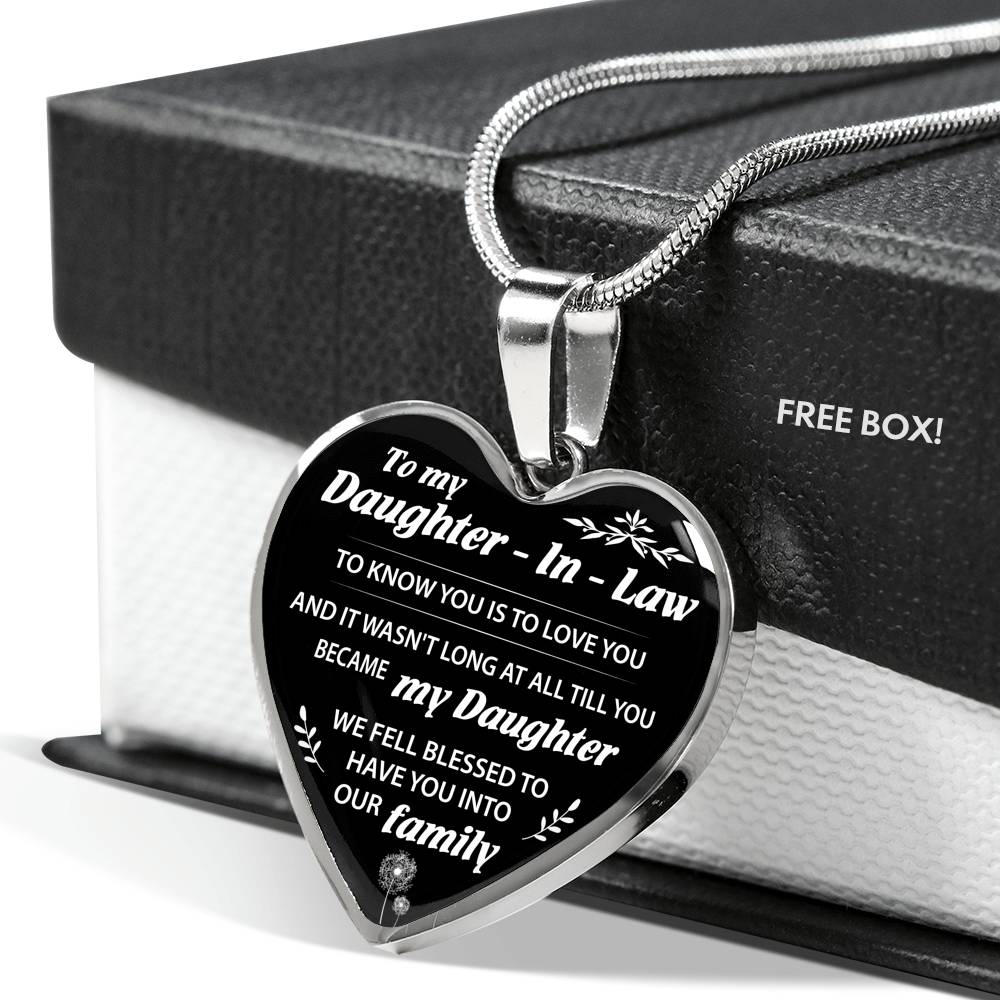 To My Daughter-In-Law Necklace- To Know You Is To Love You - Gift For Daughter