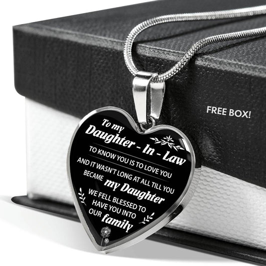 To My Daughter-In-Law Necklace- To Know You Is To Love You - Gift For Daughter