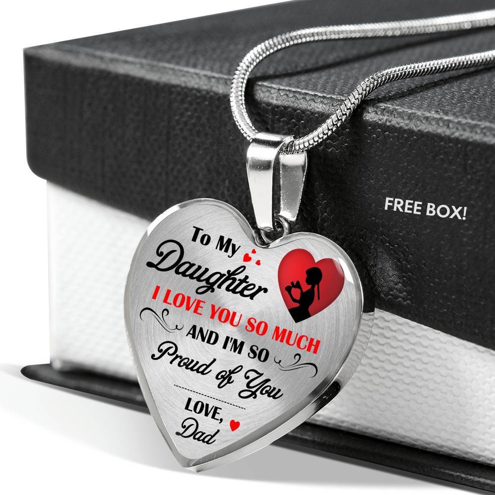 To My Daughter Necklace - I Love You So Much Best Gift From Daddy