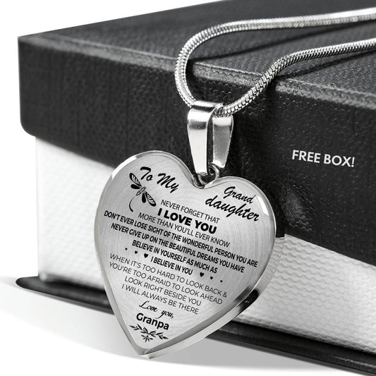 To My Granddaughter necklace - Grandpa and Granddaughter Necklace Heart.png