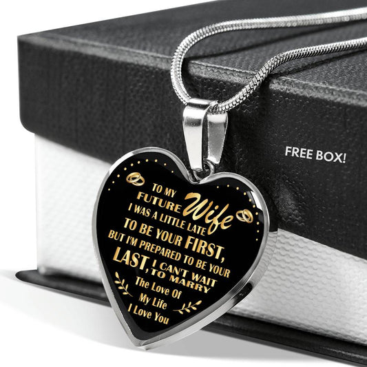 To My Future Wife Necklace Heart Pendant Luxury Jewelry Gift from Husband - Sliver Heart Pendant