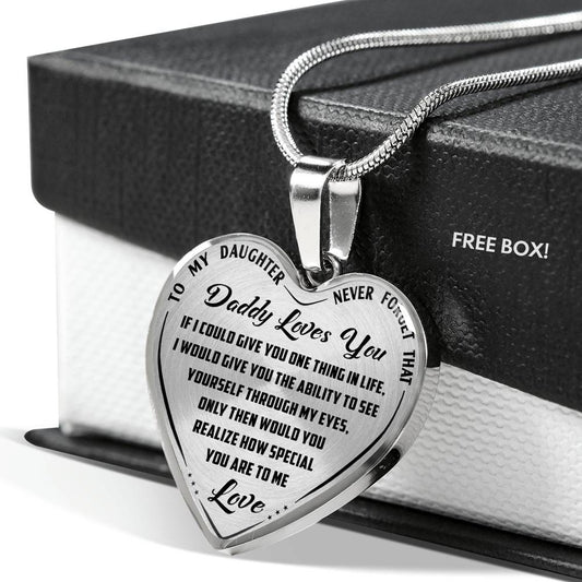 Best Gift for Daughter Novelty Luxury Necklace Bangle from Daddy Dad Father Papa