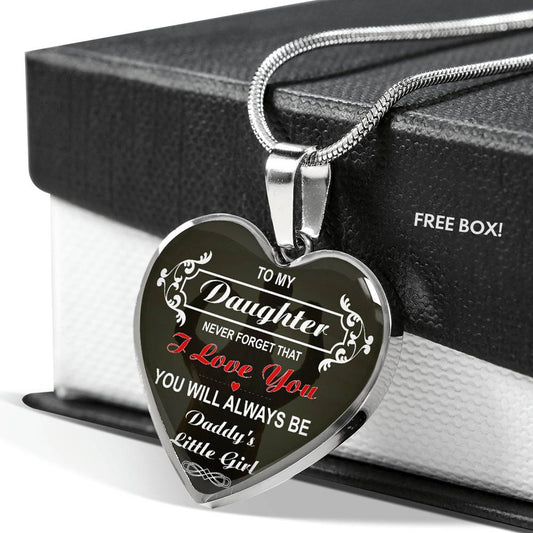 Father And Daughter Heart - To My Daughter Necklace Heart From Daddy