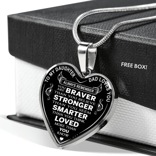 Dad Love Daughter Gift Ideas - Luxury Necklace Birthday Gift From Father Daddy