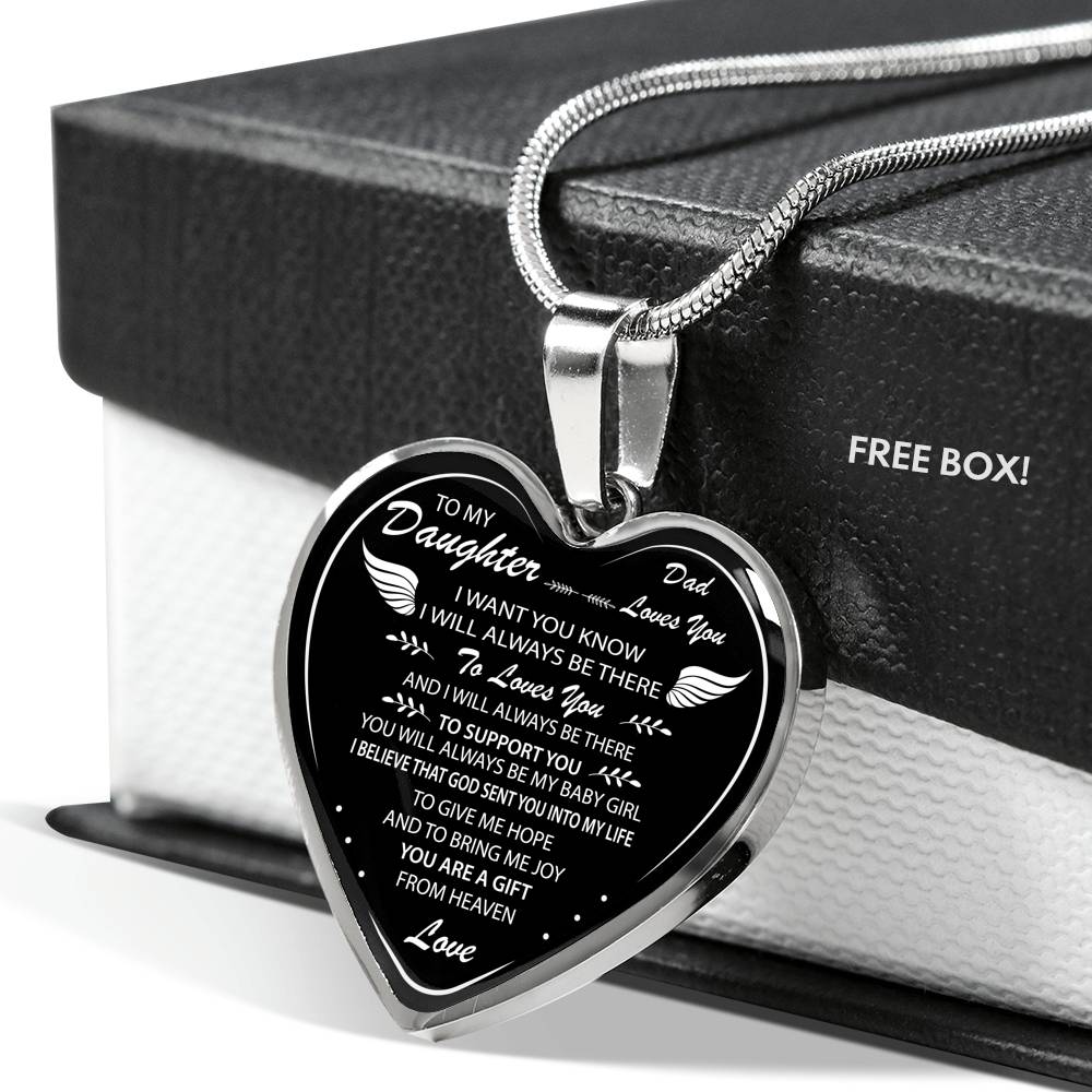 Dad and Daughter Necklace Gift Ideas from Father Daddy Papa for Birthday