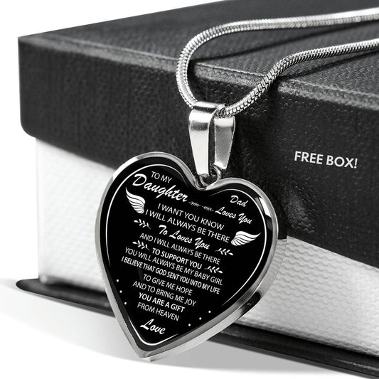 Dad and Daughter Necklace Gift Ideas from Father Daddy Papa for Birthday