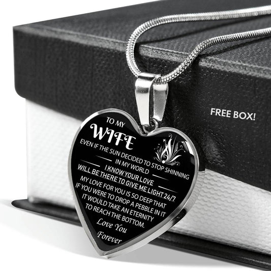 To My Wife Birthday Gifts For Wife Necklace - Best Romantic Gift From Husband