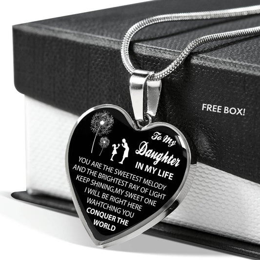 To My Daughter Luxury Necklace From Mommy, Mother And Daughter Necklace