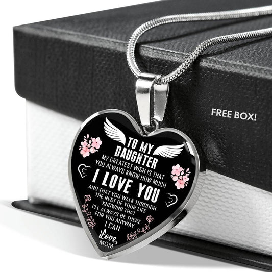 To My Daughter Necklace - How Much I Love You - Best Jewelry Gift from Mom