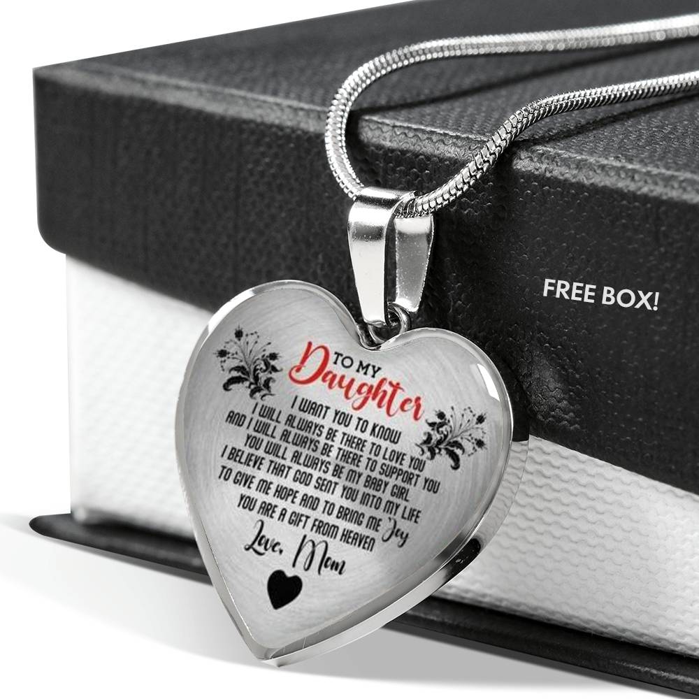 To My Daughter Necklace Mom luxury necklace anniversary gift for daughter