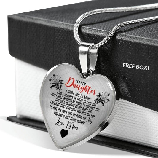 To My Daughter Necklace Mom luxury necklace anniversary gift for daughter