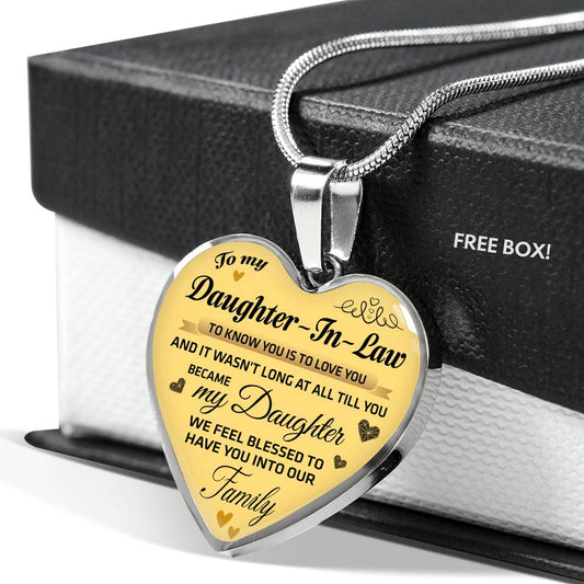 To My Daughter-In-Law Necklace- To Know You Is To Love You - Gift For Daughter