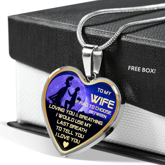 To My Wife, I Love You So Much, Anniversary Gift, Wife Gift, Wife Necklace